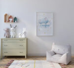 ПОСТЕР ОТ ЛЕН - ОБЛАЧЕТА СЪС СЛОНЧЕ