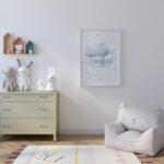 ПОСТЕР ОТ ЛЕН - ОБЛАЧЕТА СЪС СЛОНЧЕ