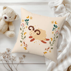 ДЕКОРАТИВНА ВЪЗГЛАВНИЦА - ЗОДИЯ ОВЕН - МОМИЧЕ