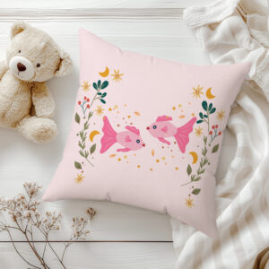 ДЕКОРАТИВНА ВЪЗГЛАВНИЦА - ЗОДИЯ РИБИ - МОМИЧЕ