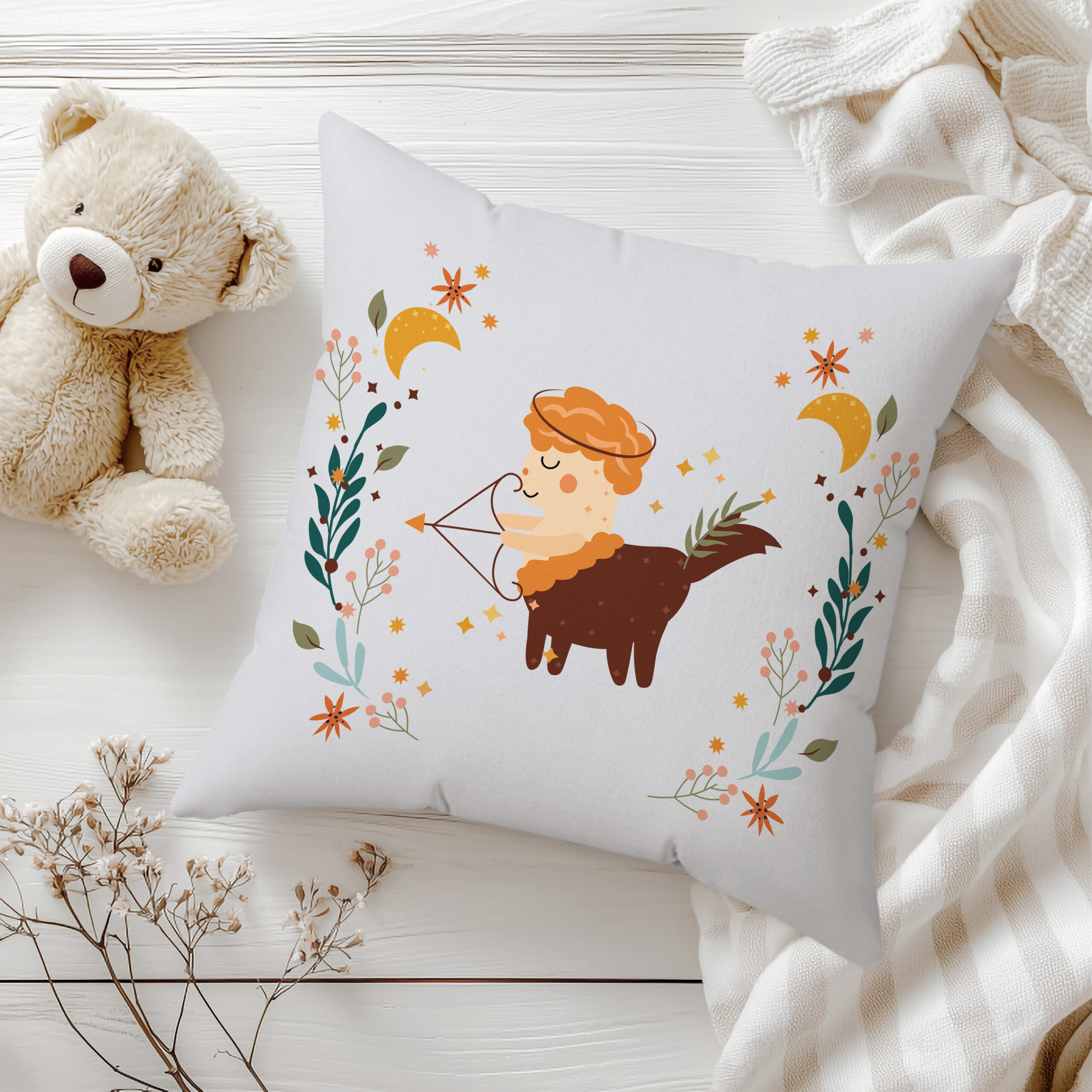 ДЕКОРАТИВНА ВЪЗГЛАВНИЦА - ЗОДИЯ СТРЕЛЕЦ