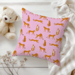 ДЕКОРАТИВНА ВЪЗГЛАВНИЦА - ЛЕОПАРД С РАЙЕ