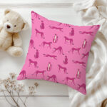 ДЕКОРАТИВНА ВЪЗГЛАВНИЦА - ЛЕОПАРД В РОЗОВО