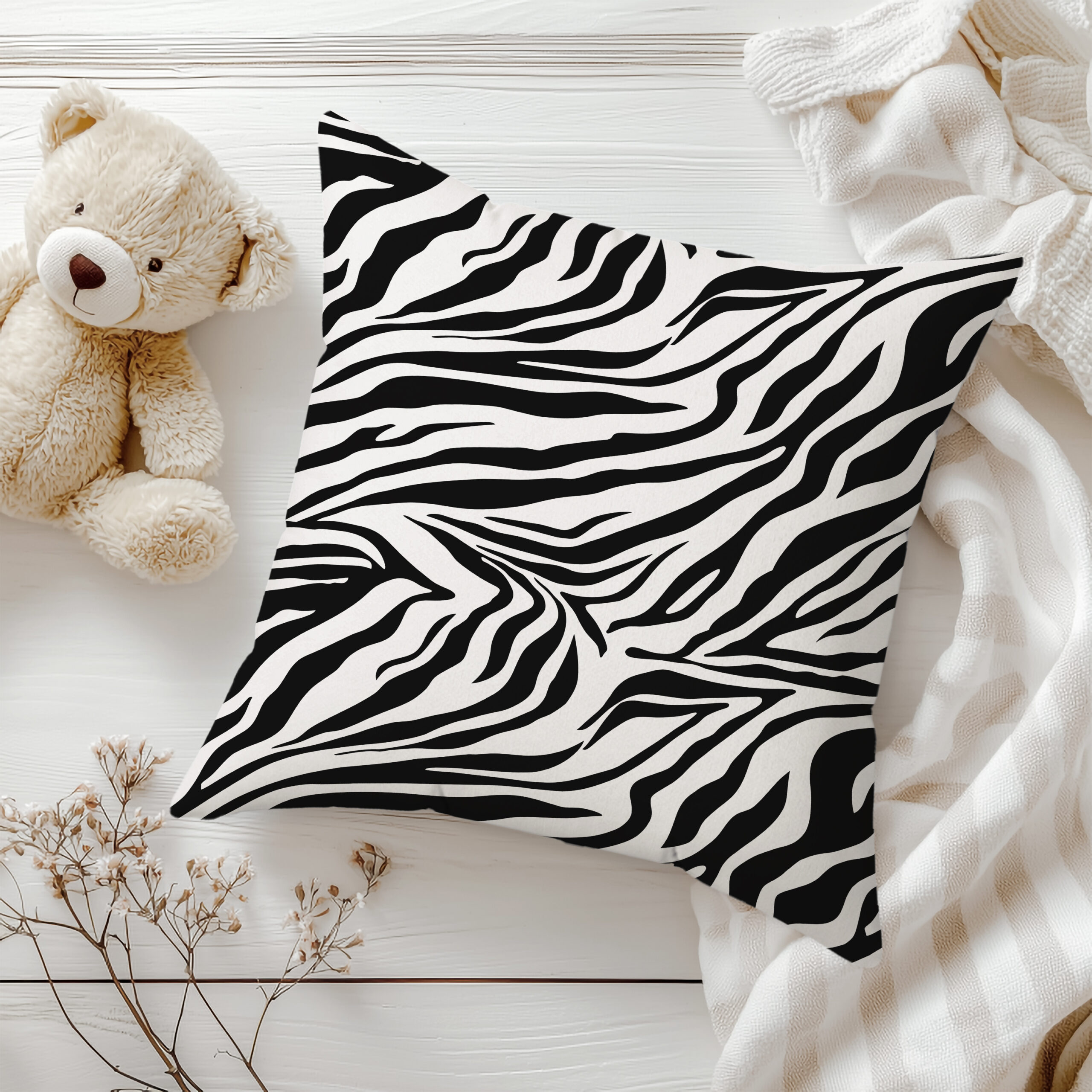 ZEBRI GRUB 45X45 CM ДЕКОРАТИВНА ВЪЗГЛАВНИЦА - ЗЕБРИ - Image 1
