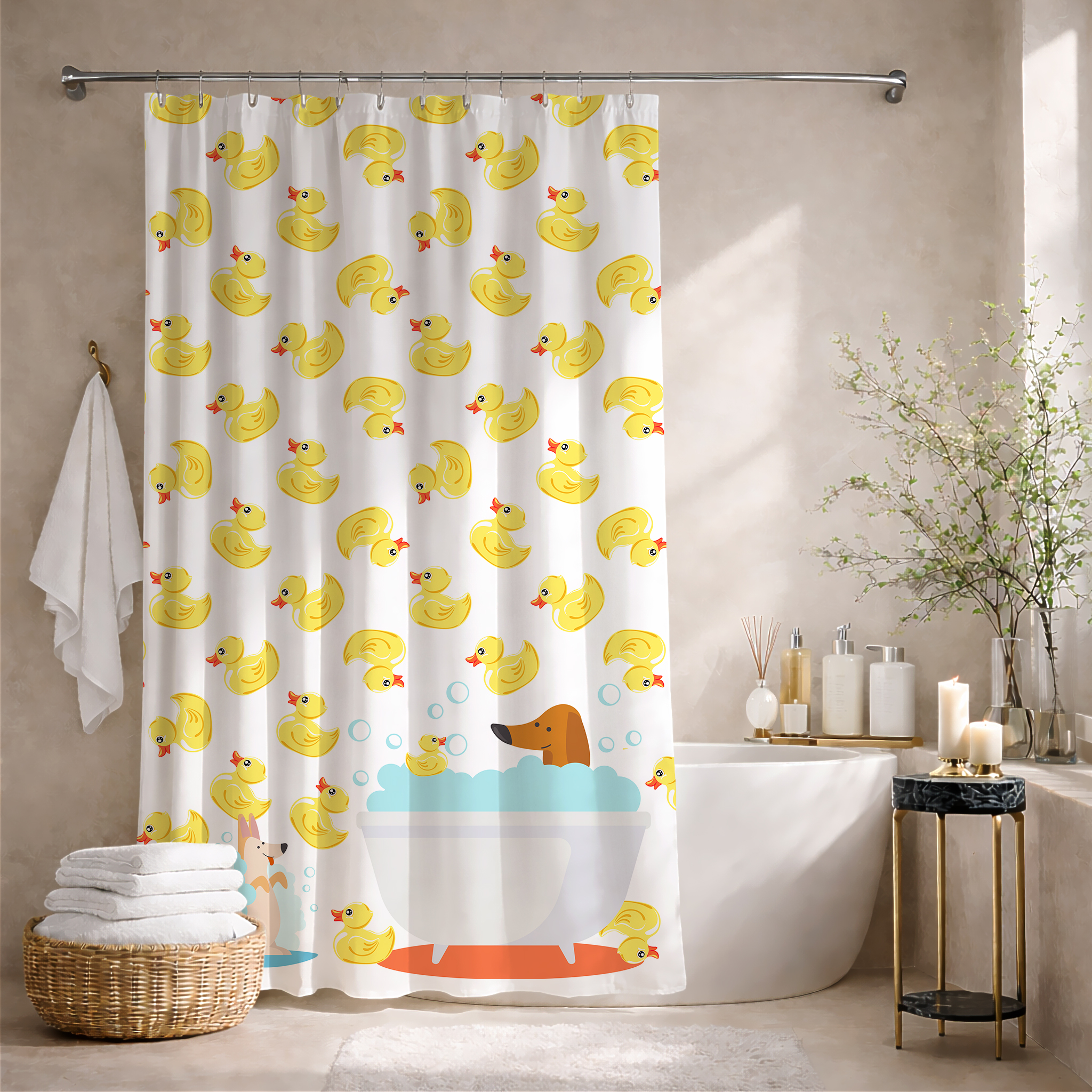 DUCK MOCKUP ЗАВЕСА ЗА БАНЯ - ГУМЕНИ ПАТЕТА - Image 1