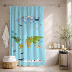 ЗАВЕСА ЗА БАНЯ - АТЛАС НА СВЕТА