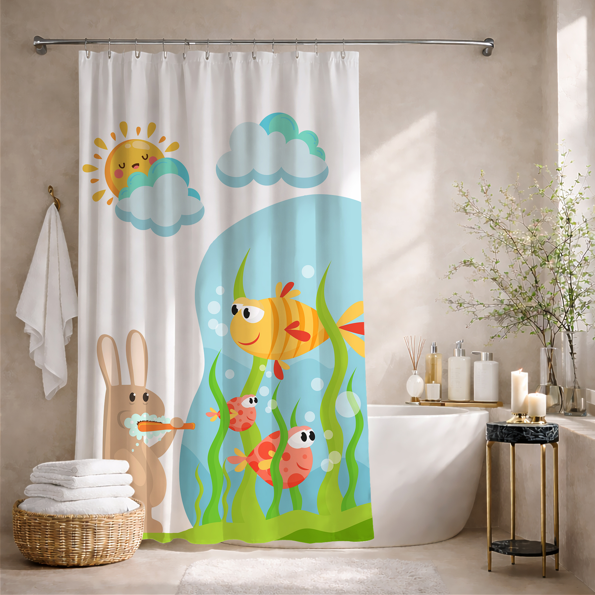 ZAEK MOCKUP ЗАВЕСА ЗА БАНЯ - С УСМИВКА - Image 1